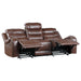 Homelegance Putnam Reclining Fabric Sofa 9405BR-3 IMAGE 3