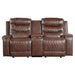 Homelegance Putnam Reclining Fabric Loveseat 9405BR-2 IMAGE 1