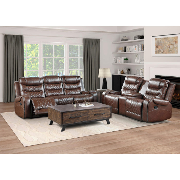 Homelegance Putnam Reclining Fabric Loveseat 9405BR-2 IMAGE 6