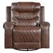 Homelegance Putnam Swivel Glider Fabric Recliner 9405BR-1 IMAGE 1