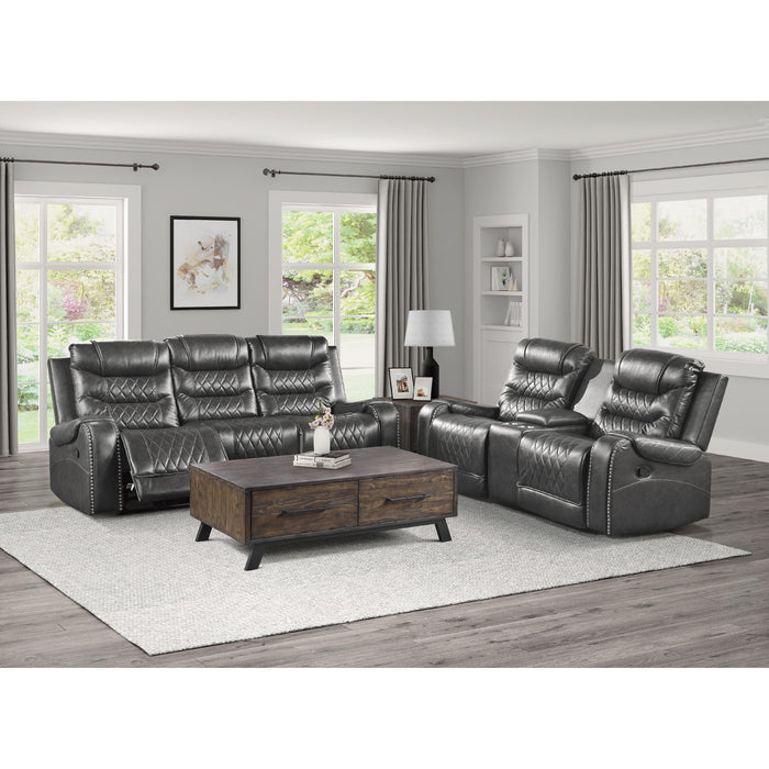 Homelegance Putnam Reclining Fabric Sofa 9405GY-3 IMAGE 6