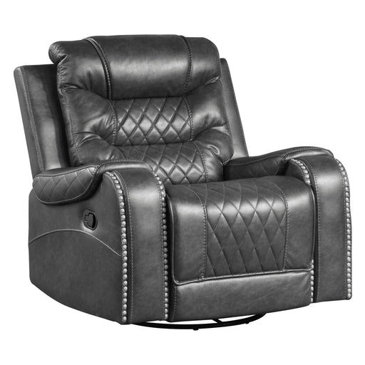 Homelegance Putnam Swivel Glider Fabric Recliner 9405GY-1 IMAGE 2