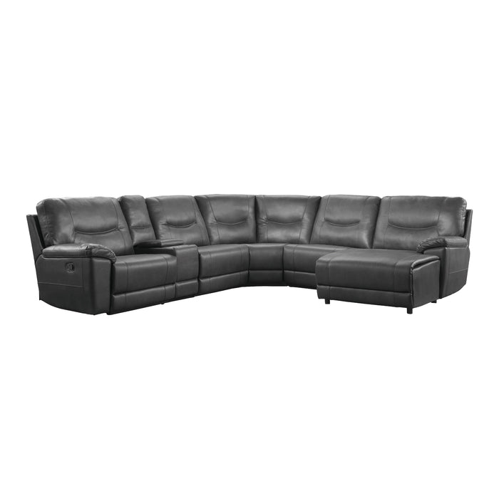 Homelegance Columbus Reclining 6 pc Sectional 8490GRY*6LRRC IMAGE 1