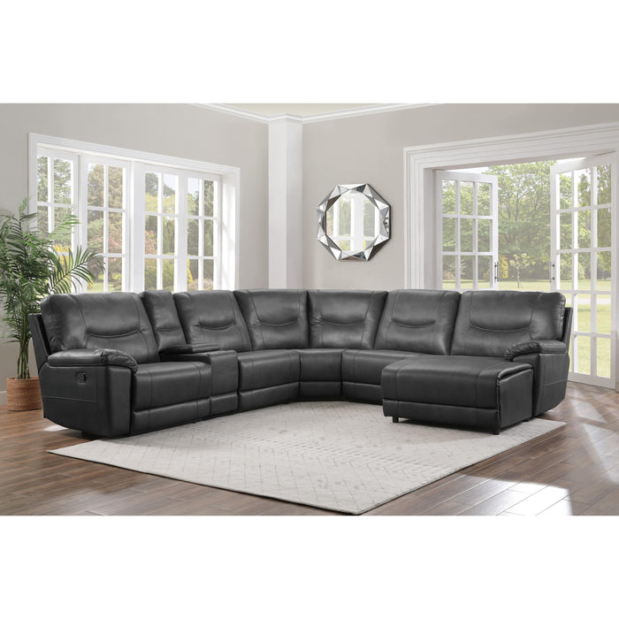 Homelegance Columbus Reclining 6 pc Sectional 8490GRY*6LRRC IMAGE 4