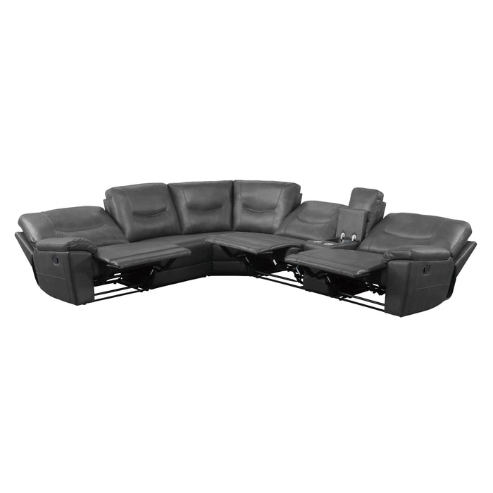 Homelegance Columbus Reclining 6 pc Sectional 8490GRY*6LRRR IMAGE 4