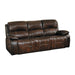 Homelegance Mahala Reclining Leather Sofa 8200BRW-3 IMAGE 1