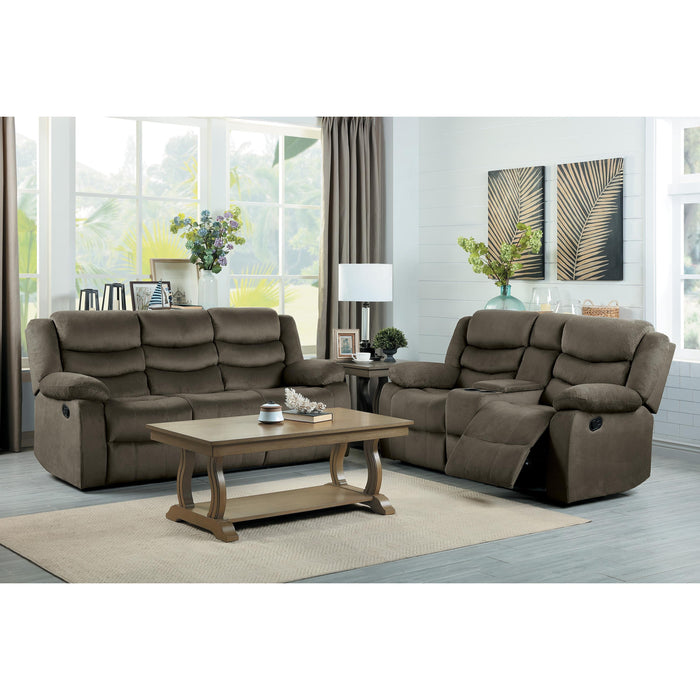 Homelegance Discus Reclining Fabric Loveseat 9526BR-2 IMAGE 5