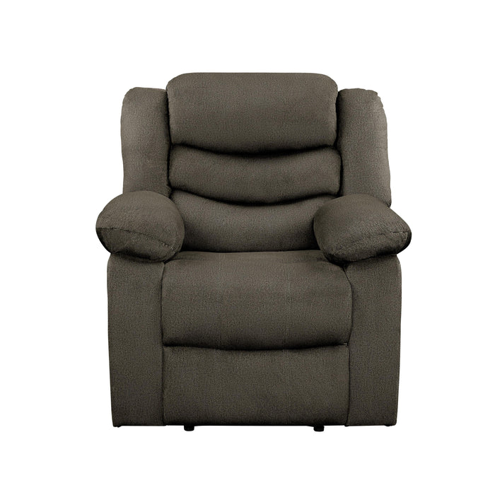 Homelegance Discus Glider Fabric Recliner 9526BR-1 IMAGE 1