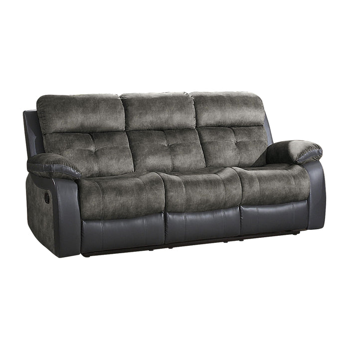 Homelegance Acadia Reclining Fabric Sofa 9801GY-3 IMAGE 2