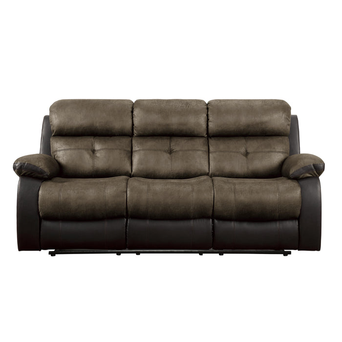 Homelegance Acadia Reclining Fabric Sofa 9801BR-3 IMAGE 1