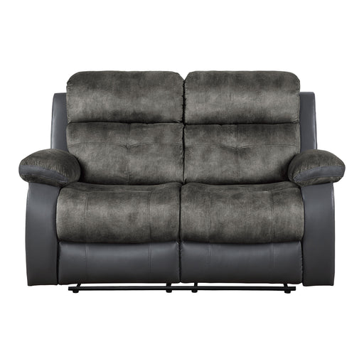 Homelegance Acadia Reclining Fabric Loveseat 9801GY-2 IMAGE 1