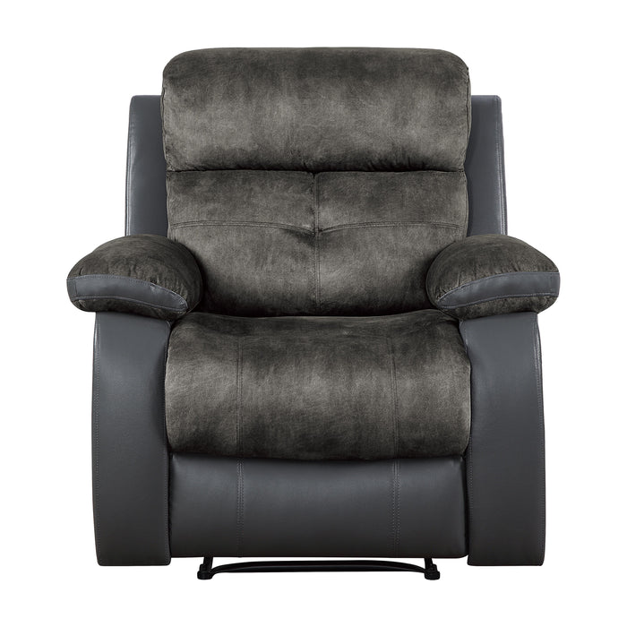 Homelegance Acadia Fabric Recliner 9801GY-1 IMAGE 1