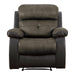 Homelegance Acadia Fabric Recliner 9801BR-1 IMAGE 1