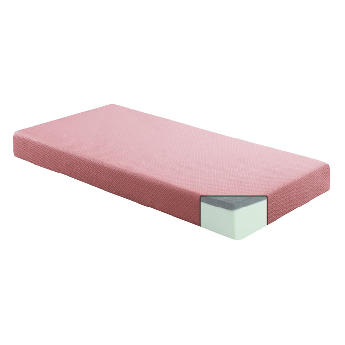 Homelegance Leo MT-PG07PKT 7" Pink Twin Gel-Infused Memory Foam Mattress Set IMAGE 3