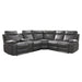 Homelegance Socorro Reclining Leather Match 3 pc Sectional 9599GRY*SC IMAGE 1