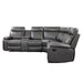 Homelegance Socorro Reclining Leather Match 3 pc Sectional 9599GRY*SC IMAGE 2