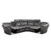 Homelegance Socorro Reclining Leather Match 3 pc Sectional 9599GRY*SC IMAGE 3