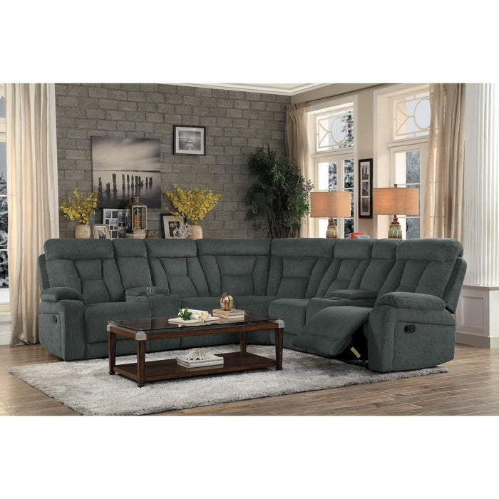 Homelegance Rosnay Reclining Fabric 3 pc Sectional 9914*SC IMAGE 6