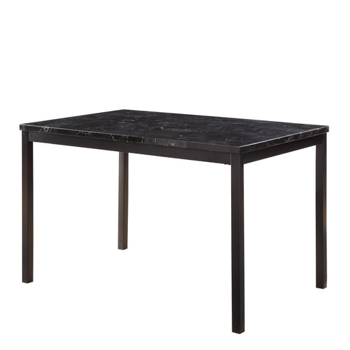 Homelegance Tempe Dining Table with Faux Marble Top 2601BK-48 IMAGE 2