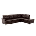 Homelegance Barrington Leather Look 2 pc Sectional 8378BRW* IMAGE 1