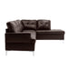 Homelegance Barrington Leather Look 2 pc Sectional 8378BRW* IMAGE 3