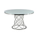 Coaster Furniture Round Dining Table with Glass Top and Pedestal Base 110401 IMAGE 1