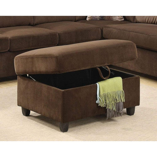 Acme Furniture Belville Fabric Storage Ottoman 52703 IMAGE 2