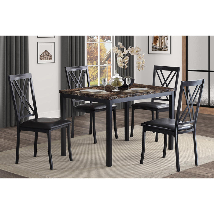 Homelegance Waite Dining Table with Faux Marble Top 5663-48 IMAGE 4