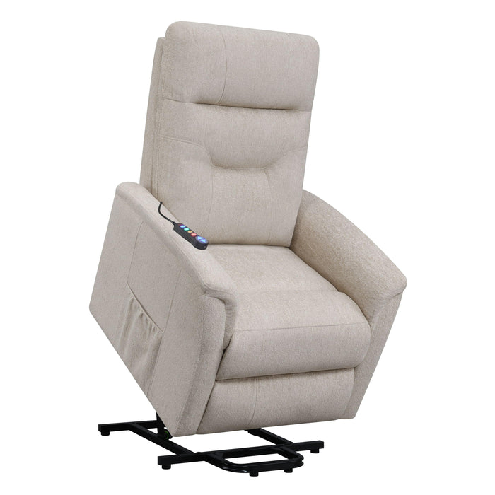 Coaster Furniture Fabric Lift Chair with Heat and aMassage 609405P IMAGE 1