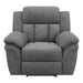 Coaster Furniture Bahrain Glider Fabric Recliner with Wall Recline 609543 IMAGE 2