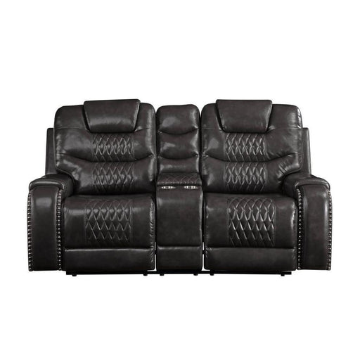 Acme Furniture Braylon Reclining Polyurethane Loveseat 55411 IMAGE 1