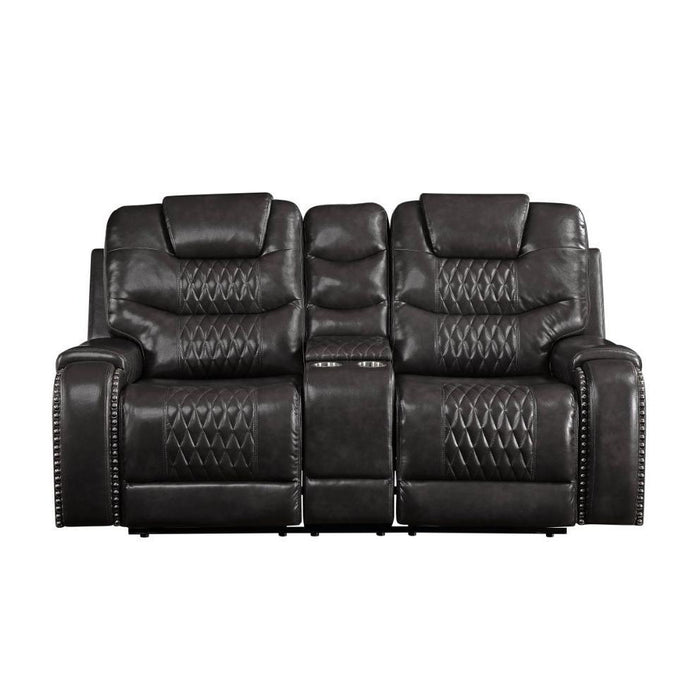 Acme Furniture Braylon Reclining Polyurethane Loveseat 55411 IMAGE 1