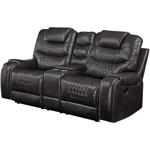 Acme Furniture Braylon Reclining Polyurethane Loveseat 55411 IMAGE 2