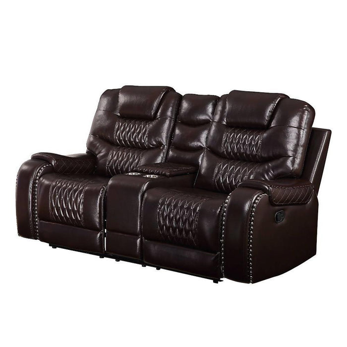 Acme Furniture Braylon Reclining Polyurethane Loveseat 55416 IMAGE 2