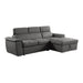 Homelegance Ferriday Stationary Fabric Sleeper Sectional 8228GY* IMAGE 2