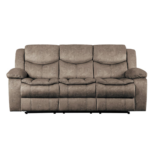 Homelegance Bastrop Reclining Leather Look Sofa 8230FBR-3 IMAGE 1