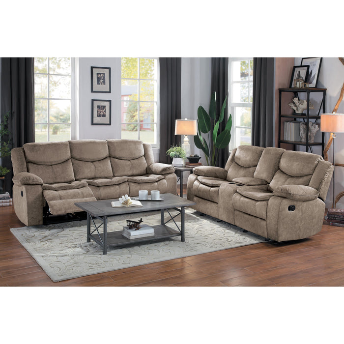 Homelegance Bastrop Reclining Leather Look Sofa 8230FBR-3 IMAGE 4