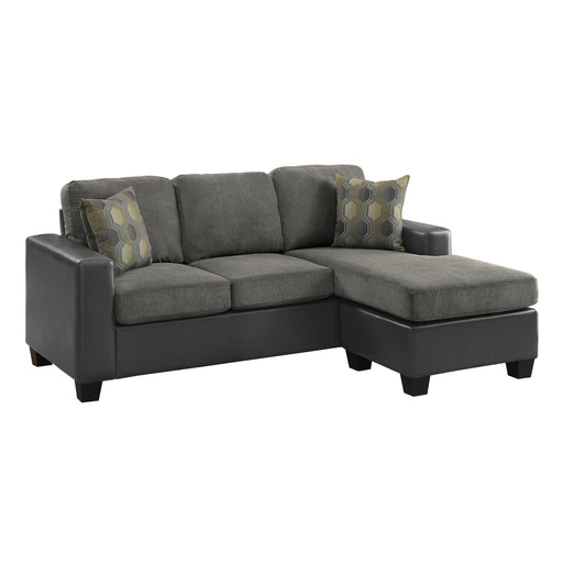 Homelegance Slater Fabric and Leather Look Sectional 8401GY-3SC IMAGE 2