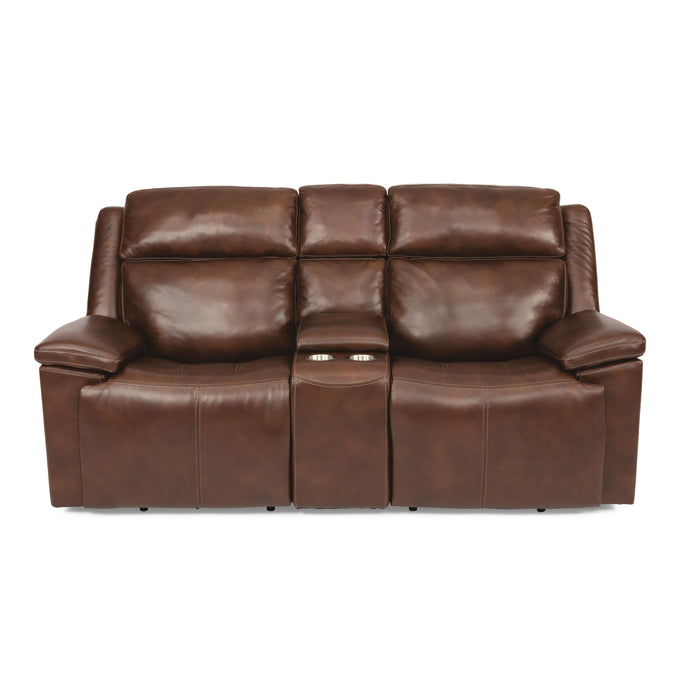 Flexsteel Chance Power Reclining Leather Match Loveseat 1187-64PH 278-74 IMAGE 1