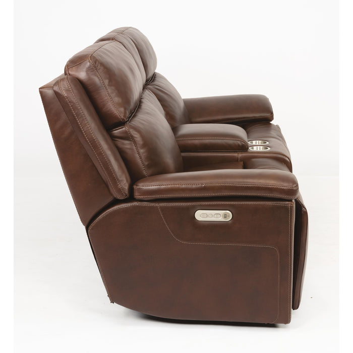 Flexsteel Chance Power Reclining Leather Match Loveseat 1187-64PH 278-74 IMAGE 3