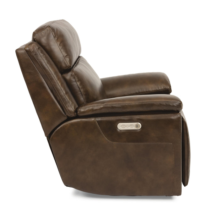 Flexsteel Chance Power Glider Leather Match Recliner 1187-54PH 278-76 IMAGE 4