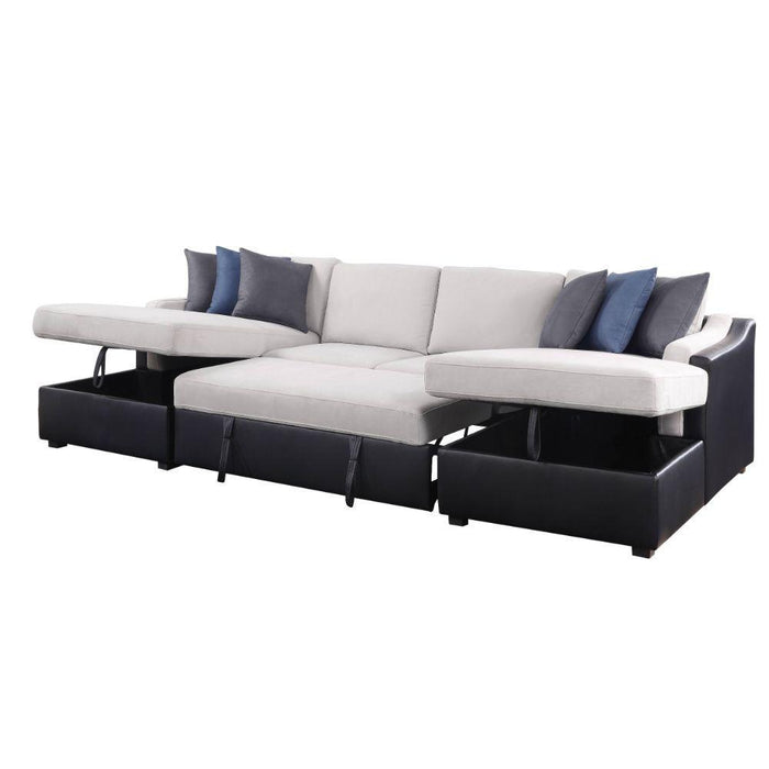 Acme Furniture Merill Fabric Sleeper Sectional 56015 IMAGE 3