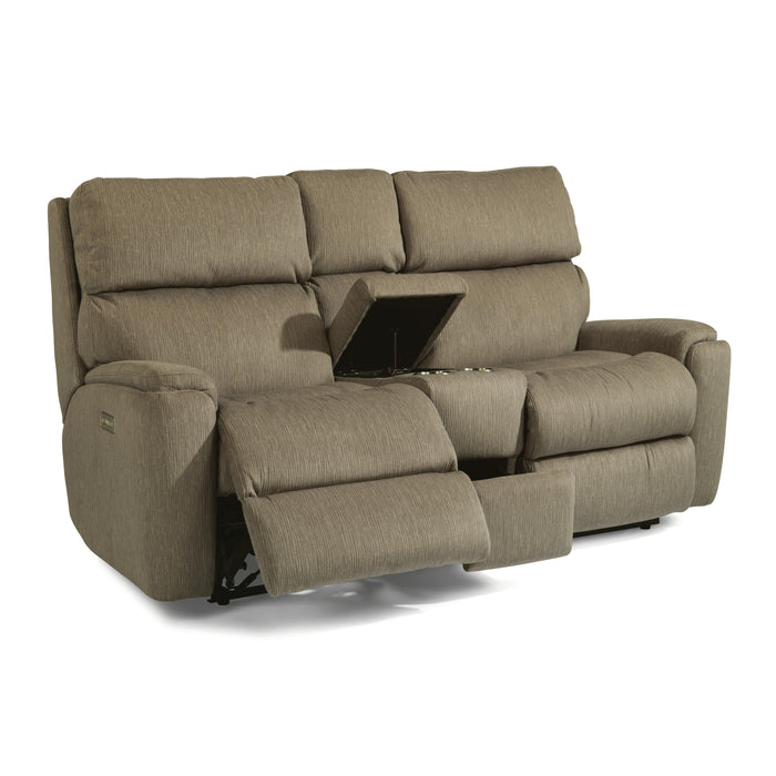 Flexsteel Rio Power Reclining Fabric Loveseat 2904-601H-649-72 IMAGE 3