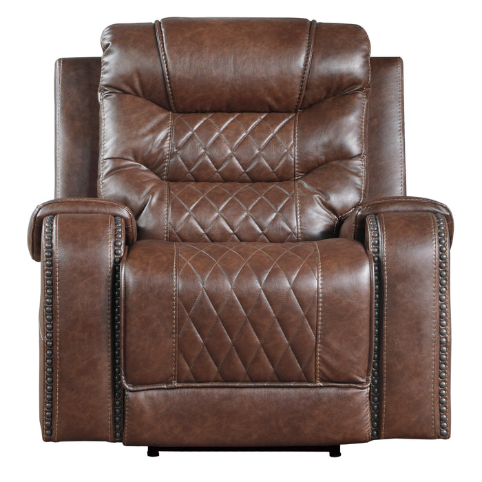 Homelegance Putnam Power Fabric Recliner 9405BR-1PW IMAGE 1