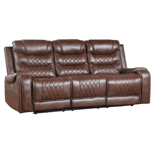 Homelegance Putnam Power Reclining Fabric Sofa 9405BR-3PW IMAGE 2