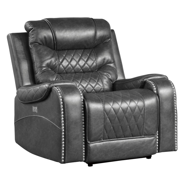 Homelegance Putnam Power Fabric Recliner 9405GY-1PW IMAGE 2