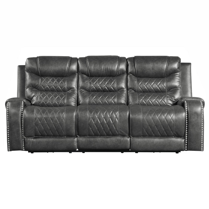 Homelegance Putnam Power Reclining Fabric Sofa 9405GY-3PW IMAGE 1