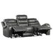 Homelegance Putnam Power Reclining Fabric Sofa 9405GY-3PW IMAGE 3