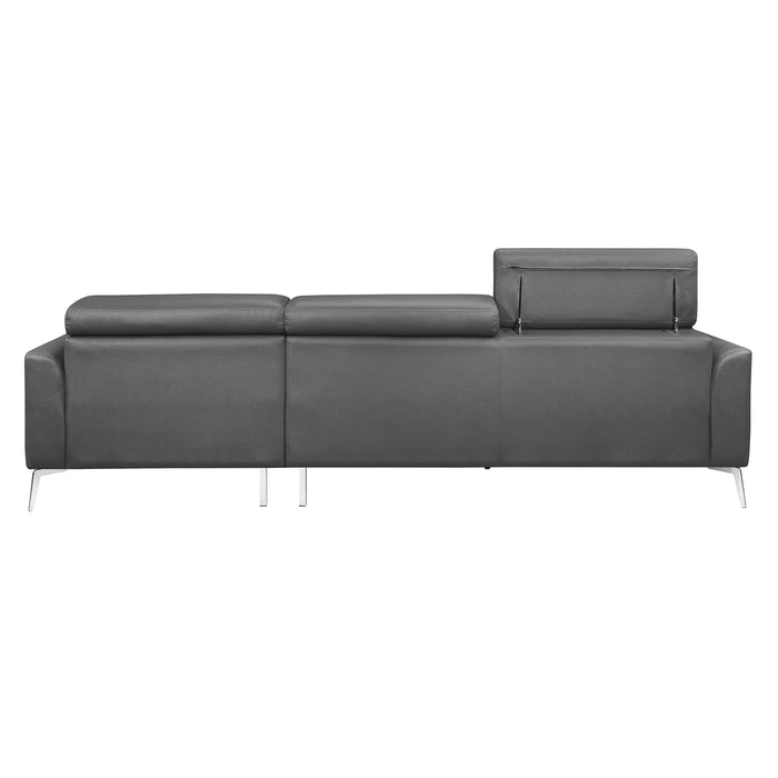 Homelegance Ashland Leather 2 pc Sectional 9408DGY*SC IMAGE 4