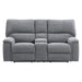 Homelegance Dickinson Power Reclining Fabric Loveseat 9413CC-2PWH IMAGE 1